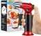 Blow Torch, Professional Kitchen Cooking Torch with Lock Adjustable Flame Refillable Mini Blow Torch Lighter for BBQ, Baking, Brulee Creme, Crafts and Soldering(Butane Gas Excluded)